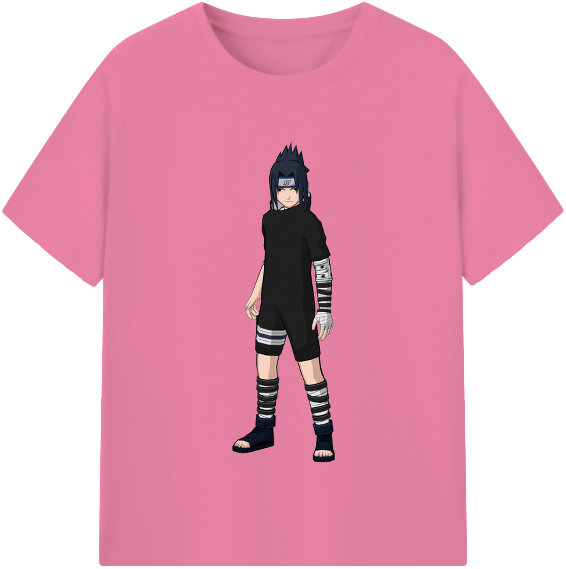 （画像用） NARUTO -ナルト- うちは サスケ Uchiha Sasuke 綿100％半袖Tシャツ（フロントプリント）
